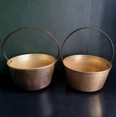 Pair georgian jam pans - of,