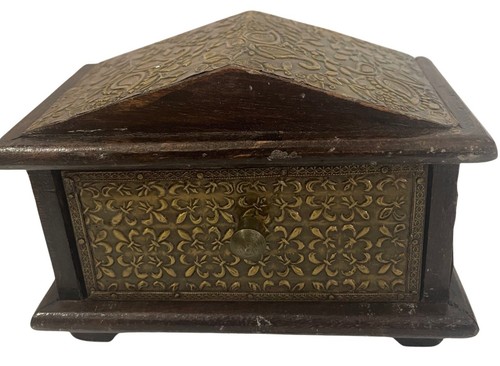 Indian wooden box jewellery - wooden,