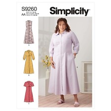 SIMPLICITY 9260 Misses Dresses Dress SEWING PATTERN  20w-28w  10% OFF