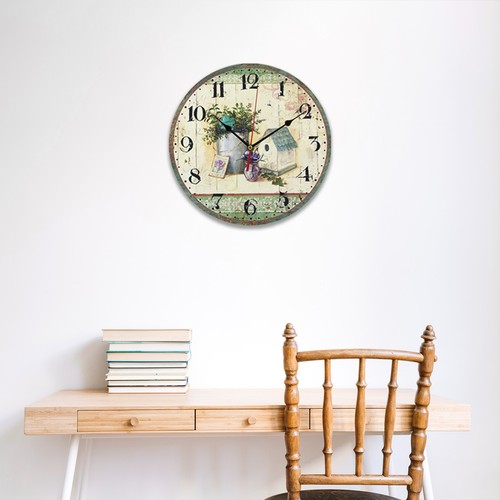 Large vintage clock - clock, round