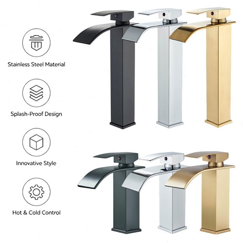 Waterfall bathroom taps modern - waterfall,