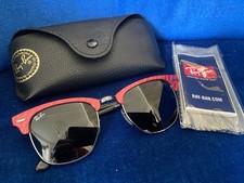 Ray Ban Club master Red Sunglasses RB 3016 