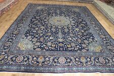 ANTIQUE HANDMADE PERSIAN BLUE CARPET, STUNNING DESIGN AND COLOURS  380 X 290 CM