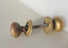 Vintage Brass Door Knobs Handles Plates Old Antique
