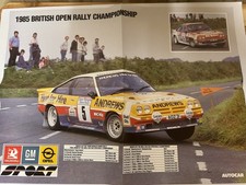 Original 1985 Opel Manta 400 Andrews Russell Brookes Magazine Poster Retro Rare