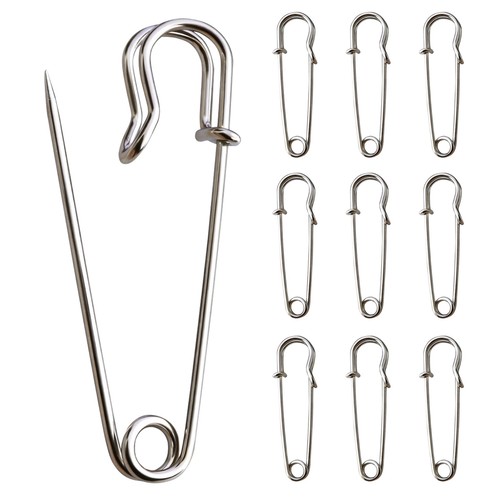 Silver safety pins extra large - safety,