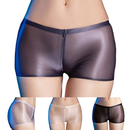 Women glossy sheer boxer - glossy,