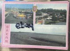 PONTINS BREAN SANDS HOLIDAY PARK POSTCARD MULTI VIEW FAIRGROUND & BEACH ETC  
