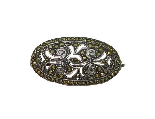 Sterling silver marcasite - silver,