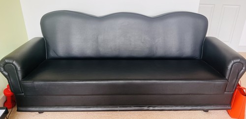 Black faux leather - black, 3