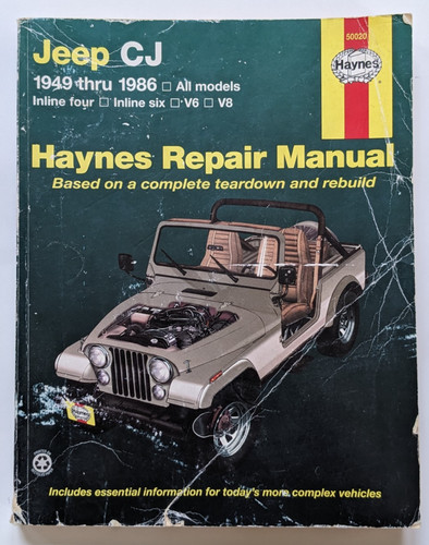 Jeep haynes repair - jeep, manual