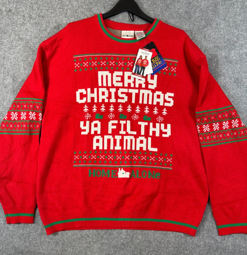 Home alone sweater mens - mens, red