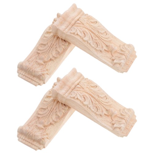 4pcs carved wooden corbels - carved,