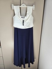 Quiz Ladies Navy & Cream Dress