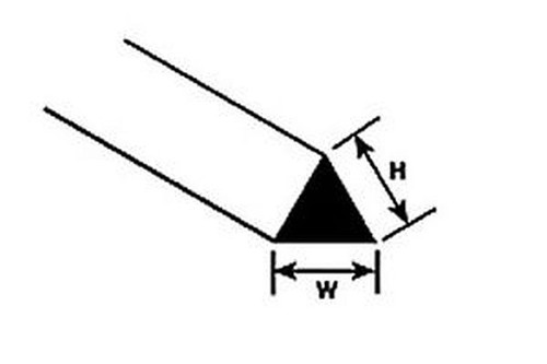 Plastruct styrene triangle - styrene,