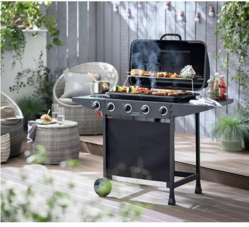 Home burner with - with, side