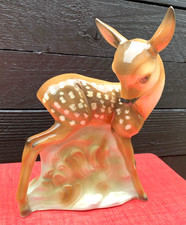 Vintage ceramic night light 50s 60s fawn baby deer Bambi perfume lamp German ?