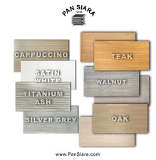 Walnut, Teak, Oak, Veneered