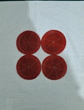 Beautiful Red Beaded Coasters