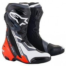 Alpinestars Supertech R Race Sports Motorcycle Boots (Black/Red/White/Grey)