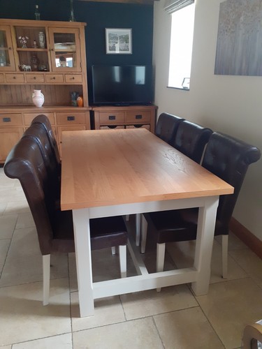 Dining table and chairs oak - and,