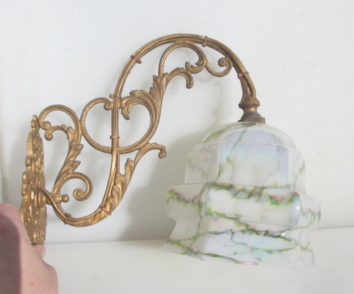 Victorian iron wall light - victorian,
