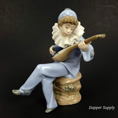 Lladro jester with - lladro, mandolin
