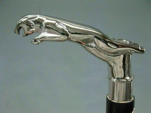 Antique brass jaguar handle - brass,