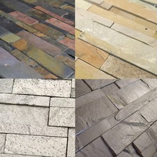 15cm CUT SAMPLE Split Face Feature Wall Tiles Real Stone Slate Sand Black Beige