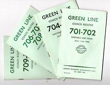 4x London Transport Green Line Coach Timetables Routes 701-10 (excl 703) 1965