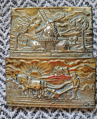 Vintage wall hanging brass - wall,
