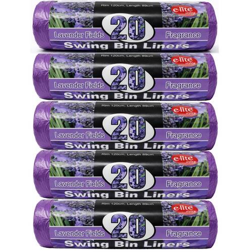 Rolls 50l waste bags - 5, of