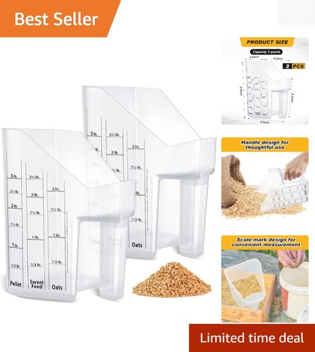 Durable quart feed scoops - 3,