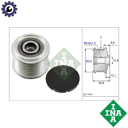 Alternator freewheel clutch - freewheel,