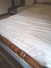 Vintage French Linen Sheet Bed
