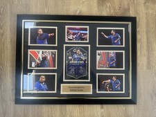 Framed  & Signed Adrian Lewis Ultimate Darts Card Photo Montage