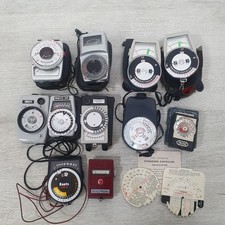 13x Lot Light Exposure Meters Calculators Sekonic Prinzlite Stitz Photax  -B26