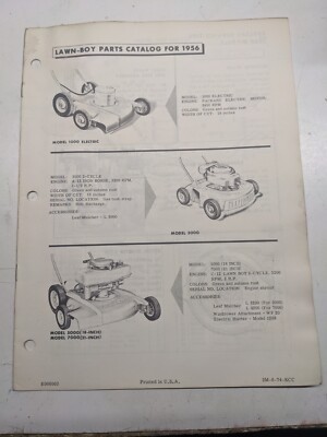 Lawn boy parts list - parts,