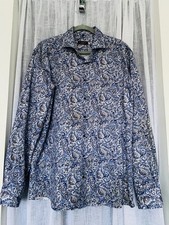 Eterna Modern Fit Blue Paisley