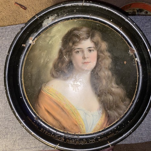 Antique beer tray 13in by - -,