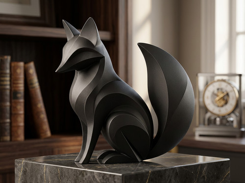 Abstract fox sculpture modern - abstract,