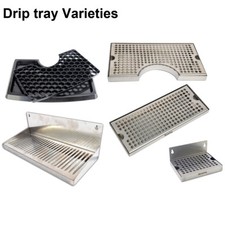 Stainless steel drip tray Wall Mount ,Wrap Around  kegerator home brew bar pub