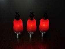 Solar Power-Glow  Red Bobbins x 3 With Drop Back Weights