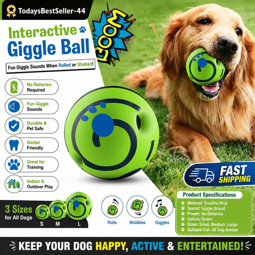 Sizes wobble giggle ball dog - 3,