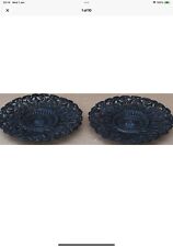 PAIR OF VERY ORNATE COALBROOKDALE  MID 1800s CAST IRON-PLAQUES OR DISHES