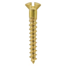 Solid Brass Screw Slotted