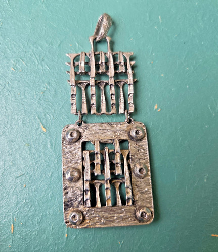 Rare vintage brutalist pendant - rare,