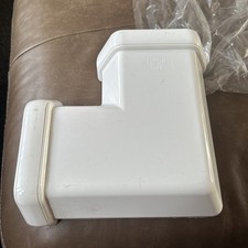 Floplast RAS1WH 114mm Square Line Gutter - 90* Degree Angle - White