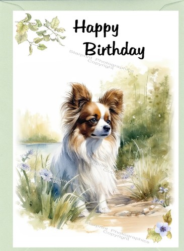 Papillon butterfly dog x - butterfly, (4"x
