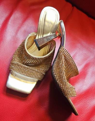 Zara gold rhinestone slip - rhinestone, on